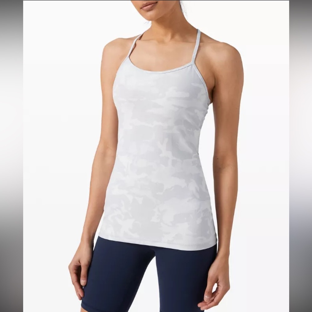 lululemon athletica Camo White Power Y Tank Top